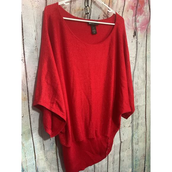 NEW Lane Bryant Red Sparkly Sweater Plus Size 22/24 - Picture 6 of 9